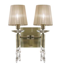 M3883/S  Tiffany AB Crystal Switched Wall Lamp 2+2 Light